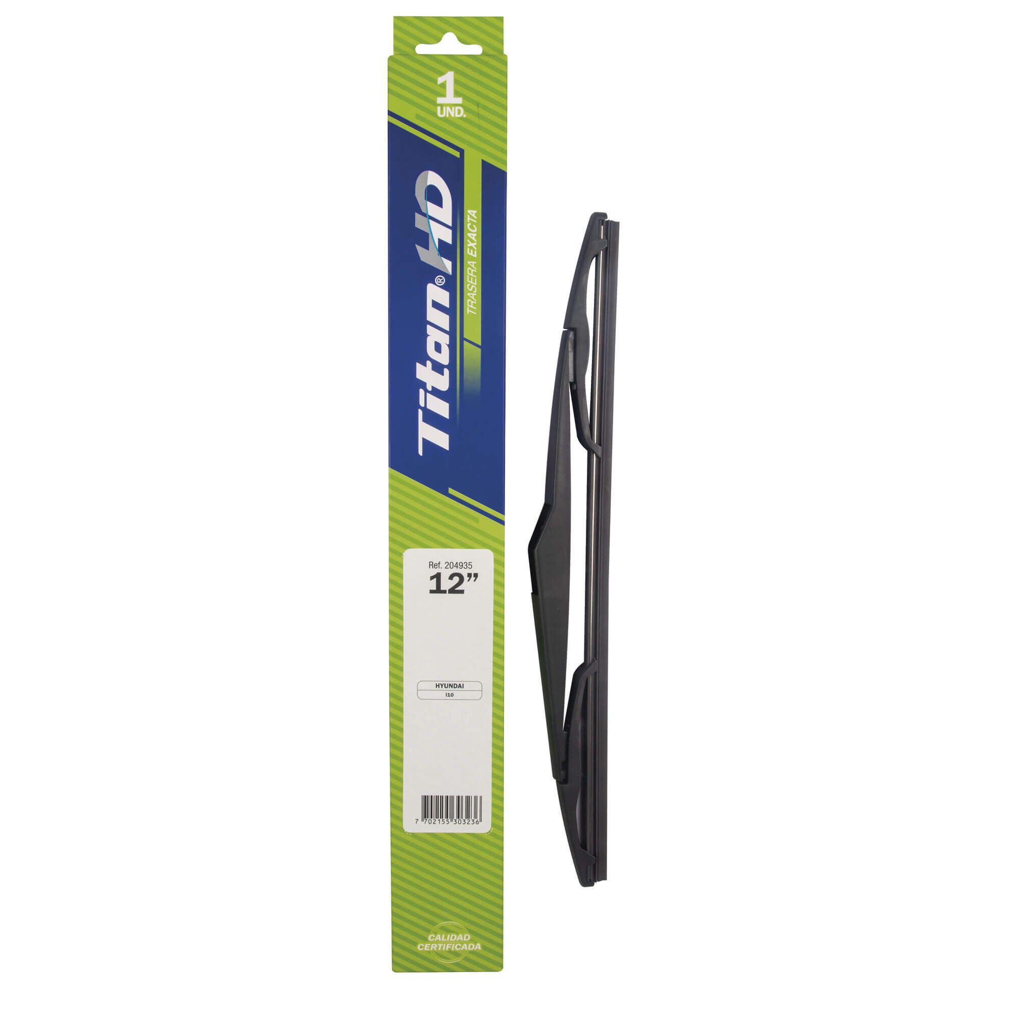 Plumilla Titan Hd Trasera Exacta 12 Pulgadas Para Hyundai I10